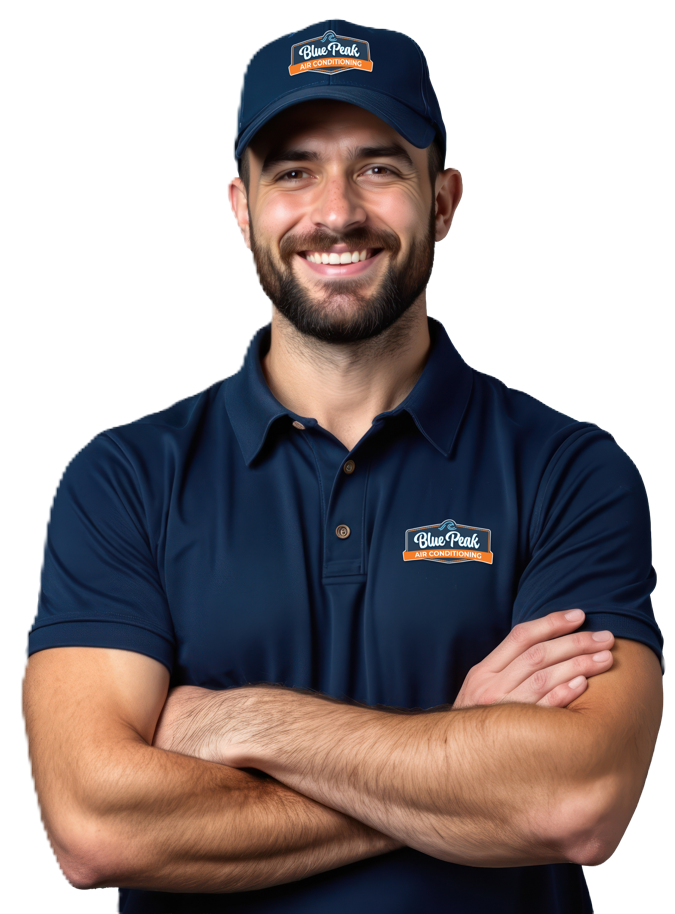 A Blue Peak technician smiling in Tampa